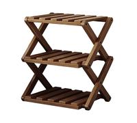 Supporto in legno - Ripiani espandibili per calzature, portaoggetti, di ottimizzazione dello spazio, categoria mobili per la casa, marrone medio, larghezza ventisette pollici,
