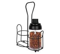 Supporto in metallo per macina pepe - Supporto durevole per macina sale pepe | portaoggetti in acciaio | Espositore da tavolo stabile adatto per cucina, sala da pranzo, controsoffitto