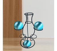 Supporto in metallo per sfere con sedile a sfera in cristallo per