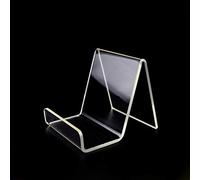 Supporto in plexiglass acrilico trasparente per esporre e reggere libri, scarpe, telefono, tablet, menù, ricettario (confezione da 10)