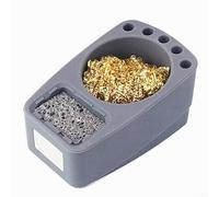 Supporto in silicone per saldatura con sfera di pulizia in filo di rame e spugna bagnata per dissaldare per la rimozione dello stagno e la pulizia della punta del saldatore (D)