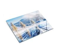 Supporto in vetro e protezione per piano di lavoro 40x30 cm Lago ghiacciato | Ripiano | Supporto | Base | Vassoio | Paraspruzzi | Struttura | Copertura | Salvatavola | Elemento | Aiuto