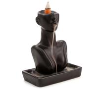 Supporto incenso ceramica Quemador Incienso Reflujo Cerámica Soporte Incienso Reflujo 20 Conos Incienso Reflujo 30 Varitas de Incienso 1 Cojín 1 Pinza para Decoración del Hogar Yoga Meditación