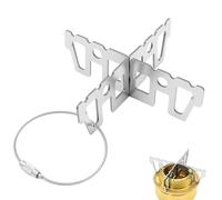 Supporto Incrociato per Fornello da Campeggio, Supporto in Acciaio Inossidabile, Supporto per Fornello da Viaggio, Porta-Pentole da Campeggio, Stabilità e Ventilazione, Leggero e Portatile per Attivit