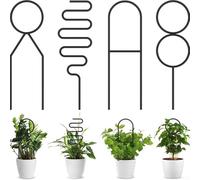 Supporto irregolare in metallo per piante rampicanti, forte e migliora la crescita mentre abbellisce il tuo spazio (barra trasversale nera)