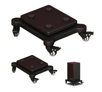 Supporto isolante per subwoofer, base per altoparlanti a doppio livello con ruote, design antiurto per home theater e studio, robusto e leggero (2 pezzi)