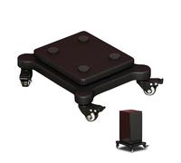 Supporto isolante per subwoofer, base per altoparlanti a doppio livello con ruote, design antiurto per home theater e studio, robusto e leggero (2 pezzi)