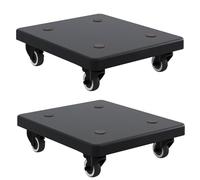 Supporto isolante per subwoofer in legno, con ruote e cuscinetti antiscivolo per assorbimento degli urti, per home theater, facile installazione (set da 2)