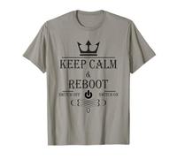 Supporto IT, tecnologia, amministratore di sistema, Geeks Gifts Keep Calm & Reboot Maglietta
