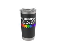 Supporto IT Umorismo Hai aperto un biglietto Help desk Funny Tech Bicchiere termico in acciaio inox doppia parete