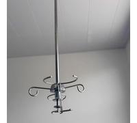 Supporto IV Portatile, portabottiglie regolabile in acciaio inossidabile con gancio e braccio telescopico, aste portaflebo mediche per installazione a soffitto in saloni di bellezza e cliniche