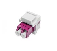 Supporto keystone per adattatore LC (con adattatore LC/LC duplex, multimodale OM4, viola) incluso