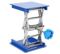 Supporto Laboratorio, Piattaforma di Sollevamento Laboratorio 100 x 100mm, sollevatore a sollevamento a pantografo in alluminio galvanizzato blu
