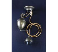 Supporto lampadario contrappeso con carrucola in ottone saliscendi in stile rustico vintage