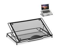 Supporto Laptop 14 Pollici Stand Metallo Acciaio Reggilibri 3 Livelli Regolabili