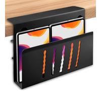 Supporto laterale da scrivania, supporto da parete per computer portatile, organizer per cassetti, supporto laterale, supporto per PC, organizer da scrivania, senza trapano, per ufficio, casa, colore