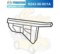 Supporto laterale paraurti anteriore sinistro Mazda 2016-2017 MX-5 Miata N243...