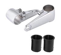 Supporto laterale per faro di motocicletta in cromo, supporto di montaggio sulla forcella per tubi della forcella da 35 mm, 39 mm e 41 mm, supporto regolabile per faro con