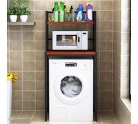 Supporto lavatrice Asciugatrice per Regolabilein Altezza,mobiletto sopra lavatrice,Tamburo Lavastoviglie Ripiano Di Stoccaggio,per Bagno, Cucina, Balcone, Lavanderia(Black/red,43.3in/110CM)