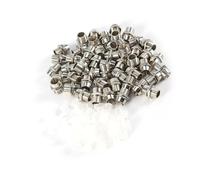 Supporto LED 5mm, Base di Montaggio Pratica per Esperimenti | Contiene 50 set, assemblaggio in 4 parti, alluminio zincato, paralume isolato