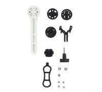 Supporto leggero per computer da bici con supporto per Garmin per Bryton 3 basi adattatore centrale posizione manubrio regolabile 180 gradi luce (bianco)