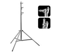 Supporto leggero per fotografia, in acciaio inossidabile, resistente, supporto per luce a molla per fotografia, con adattatore universale da 1/4 "a 3/8", per flash stroboscopico, carico massimo 10 kg, lunghezza 2,8 m/284,5 cm