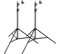 Supporto leggero resistente da 9,5 piedi/2,8 metri regolabile a molla in metallo per fotografia studio fotografico, luce ad anello, attrezzatura fotografica ispessimento Flash Stand, confezione da 2