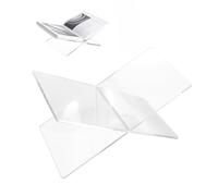Supporto Libro Porta Libro Leggio Espositore Libri Porta Corano - Supporto Libro Acrilico trasparente 28x11x15,5cm 5mm, Forma X per Bibbia, Corano e cucina