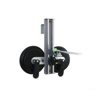 Supporto Livella a Ventosa Regolabile 360° in Alluminio per Muratura - Staffa Flessibile con Bolla Integrata per Piastrelle e fino a 18kg - Argento(C)