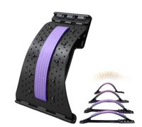 Supporto lombare con 96 punti di massaggio, regolabile in quattro direzioni, utilizzato per correggere la postura e rilassare mente e corpo.(Lila)