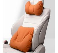 Supporto Lombare e Poggiatesta Auto per Audi A3 Hatchback 2003-2013, Morbido Set di Cuscini per Schiena e Collo con Cinghie Regolabili,Orange