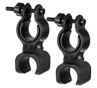 Supporto luce bici universale 4 pezzi - Clip girevole 360° per fanale anteriore e posteriore - Accessorio per mountain bike, bici da corsa, bici elettriche - Nero, compatibile con modelli va
