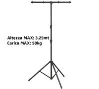 Supporto luci DJ T-Bar Treppiede Stand Fari Professionale treppiedi traliccio...