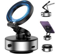 Supporto magnetico a scatto per cellulare, per auto, girevole a 362°, pieghevole, universale, antiscivolo, antivibrazione, per cruscotto e parabrezza