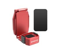 Supporto magnetico a sgancio rapido in metallo e base per fotocamera DJI Pocket 4 Pro/4/3, supporto pieghevole con filettatura da 0,6 cm per treppiede accessorio per fotocamera a scarpa fredda (rosso)