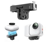Supporto magnetico a sgancio rapido per Insta360 GO Ultra, adattatore per montaggio di espansione della fotocamera Base in lega di alluminio Supporto per interfaccia pieghevole a 2 poli e 1/4