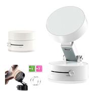 Supporto magnetico a ventosa per cellulare, supporto elettrico per cellulare, pieghevole, portatile, a doppia faccia, per auto (1 pezzo, bianco)