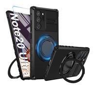 Supporto magnetico ad anello per Samsung Galaxy Note 20 Ultra con pellicola protettiva [compatibile con Mag-Safe] Kickstand Note 20 Ultra Custodia antiurto per Samsung Note 20 Ultra 5G (nero)