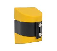 Supporto magnetico da parete, 5 m, retrattile, con nastro di avvertimento, sicurezza per il controllo della folla, strisce isolanti telescopiche per una gestione efficace delle persone (nero)