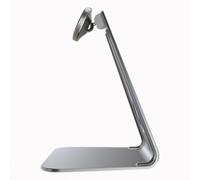Supporto Magnetico da Tavolo per Tablet e Telefono in Lega di Alluminio | Rotazione a 360 Gradi, Struttura Triangolare Stabile, Cambio Schermo Orizzontale e Verticale, Colore Argento