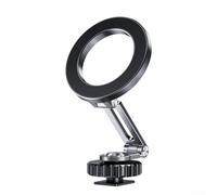 Supporto magnetico in alluminio per telefono con slitta fredda e rotazione regolabile, progettato per fotocamere, treppiedi e stabilizzatori per smartphone, compatto e