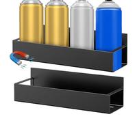 Supporto magnetico per aerosol, in acciaio, scaffale magnetico resistente per attrezzi, organizer mobile per officina, garage, magazzino, serbatoio e area di riparazione