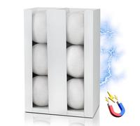 Supporto magnetico per asciugatrice - Dispenser di palline di lana di ferro - organizer magnetico riutilizzabile per bucato, porta fogli per asciugatrice, palline magnetiche per cesto asciugatrice