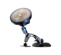 Supporto magnetico per auto MagSafe 15 W ricarica wireless, supporto magnetico per auto con aspirapolvere, testa in metallo regolabile a 360° e asta di prolunga, supporti per telefono cellulare per la