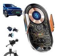 Supporto magnetico per auto per ricarica wireless - Supporto per telefono elettrico | Supporto automatico per telefono con ricarica rapida | Supporto universale per la maggior parte delle auto |