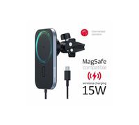 Supporto magnetico per auto Swissten con ricarica wireless 15W (compatibile MagSafe)