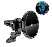 Supporto magnetico per auto, ventosa wireless veloce per iPhone serie 12/13, fissaggio sicuro con rotazione a 360 per l'utilizzo con una sola mano,