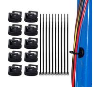 Supporto magnetico per cavi - Organizer per cavi per cellulare - Set da 10 pezzi - Supporto multifunzione per cavi da parete per auto, comodino, cucina, ufficio, camera degli studenti