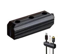 Supporto magnetico per cavi, per la gestione dei cavi, clip magnetica, 3 scomparti, per cucina, casa, ufficio, posto di lavoro, auto, letto accanto al comodino, cellulare, scrivania