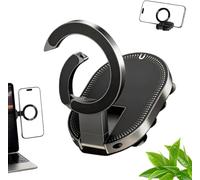 Supporto magnetico per cellulare, forte ventosa e forte magnete, gancio pieghevole e supporto girevole per auto, adatto per auto, cruscotto, palestra, cucina, ufficio, con moschettone, facile da